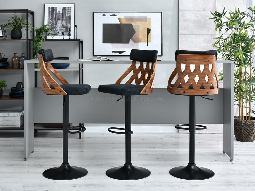 Židle Henriette (ořech tmavý + černá)