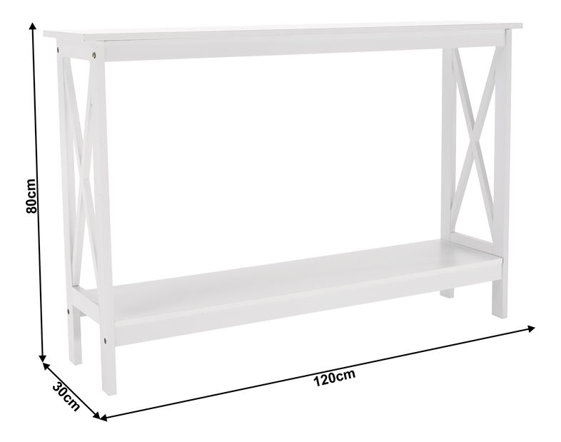 Konzolový stolek Agnes (bílá)