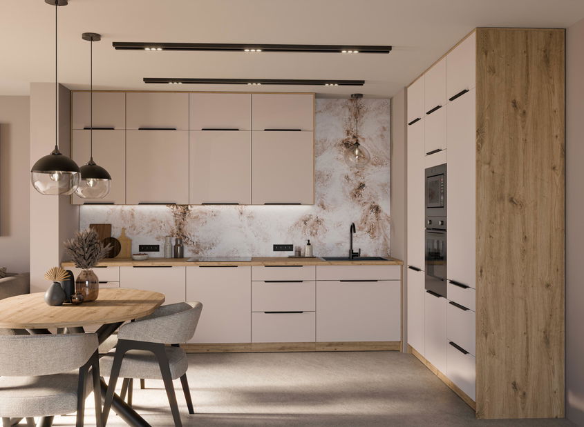 Horní kuchyňská skříňka Sayla 60 GU-36 1F (kašmír + dub artisan)