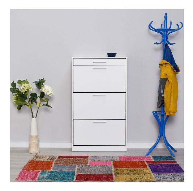 Botník (skříňka na boty) Tosina 7 (diamantová bílá)