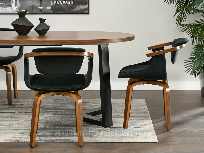 Židle Max K (černá + ořech)