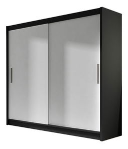 Šatní skříň Baker (černá + bílá)