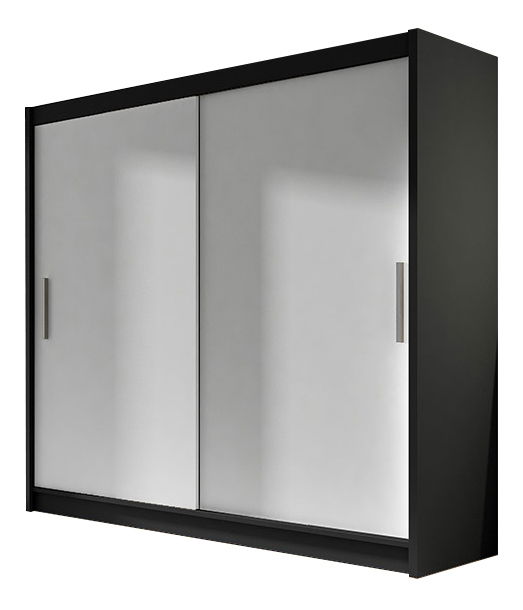 Šatní skříň Baker (černá + bílá)