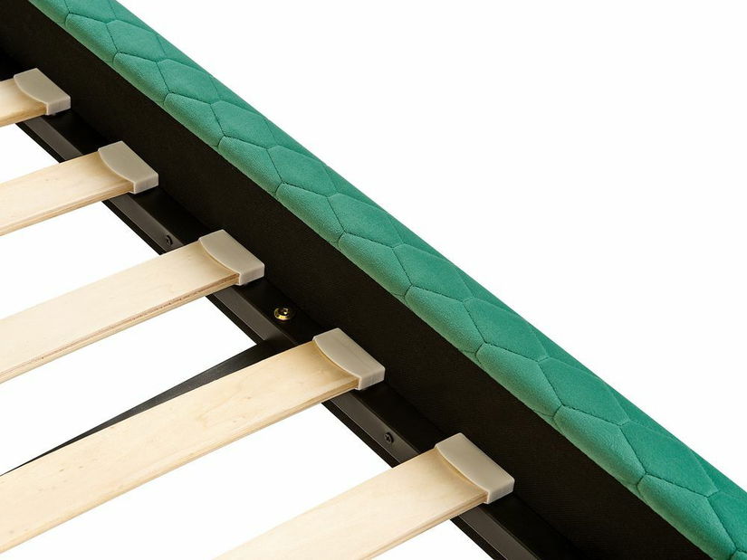 Manželská postel 160 cm BARON (s roštem) (zelená)