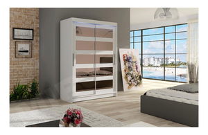 Šatní skříň Aplaudida IV (bílá)