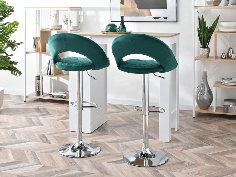 Židle Hamlet (zelená + chromová)