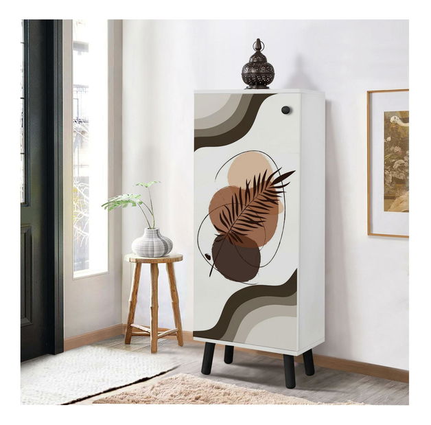 Botník (skříňka na boty) Beside 29 (bílá + černá)