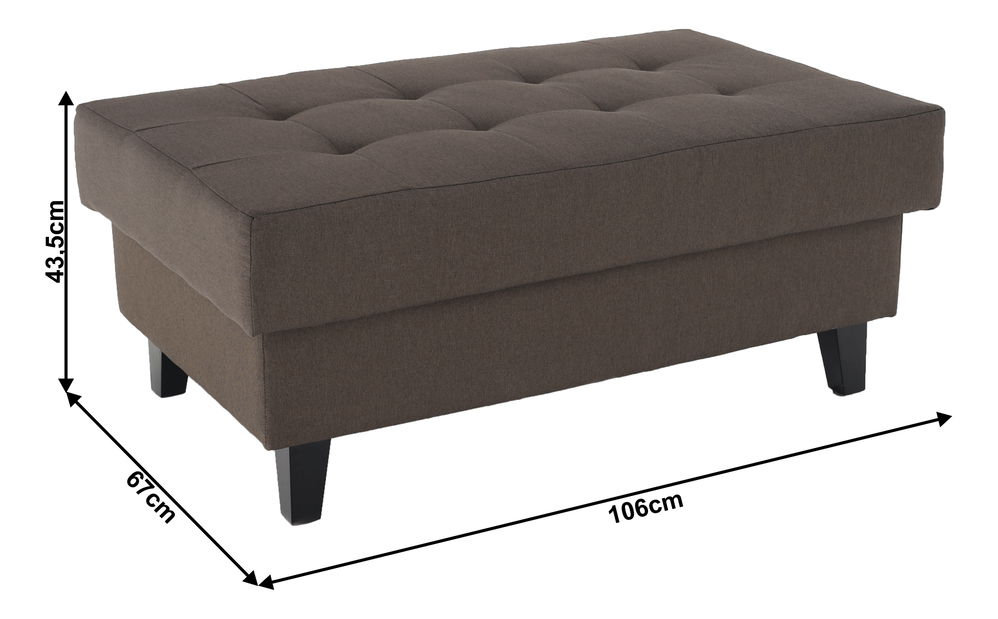 Taburetka Alain 1 (tmavohnědá + černá)