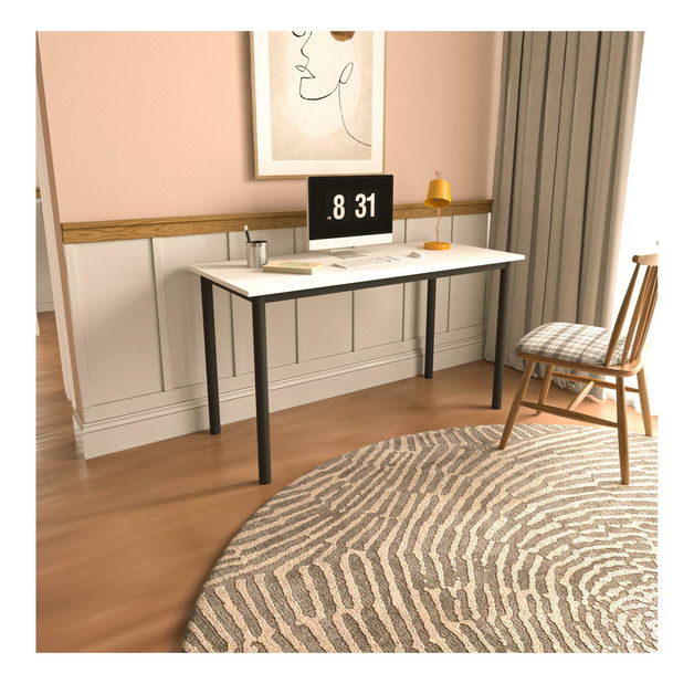 PC stolek 110x55 Vivi (černá + bílá)