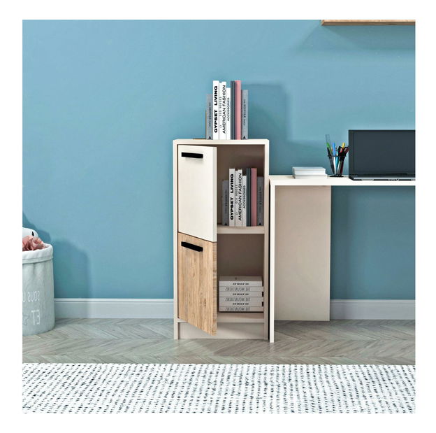 Skříňka Levipo 1 (borovice atlantická + béžová)