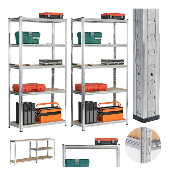 Set 2ks. regálů Sustituido 2 (stříbrná)