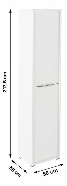 Vysoká policová skříň 06 Rumia (bílá)