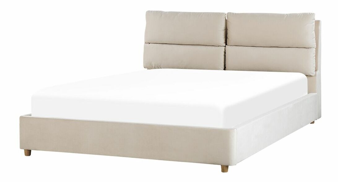 Manželská postel 160 cm Batil (béžová) (s roštem) (s úl. prostorem)
