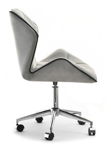 Křeslo Velma M (šedá + chromová)