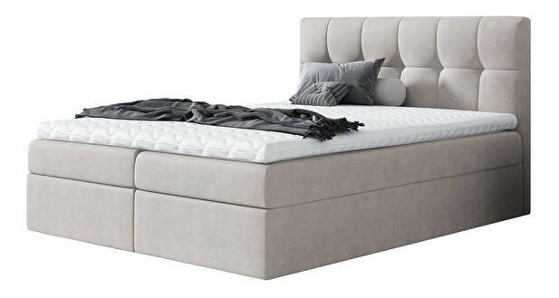 Boxspring postel Maddox (140x200) (ekokůže Soft 011 (černá))