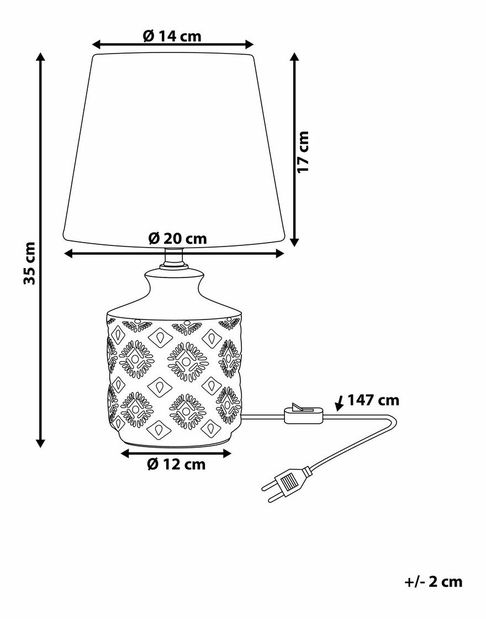 Stolní lampa Riga (béžová)