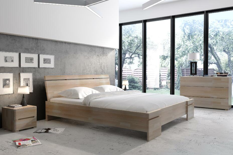 Manželská postel 140 cm Naturlig Bavergen Maxi ST (buk) (s roštem a úl. prostorem)