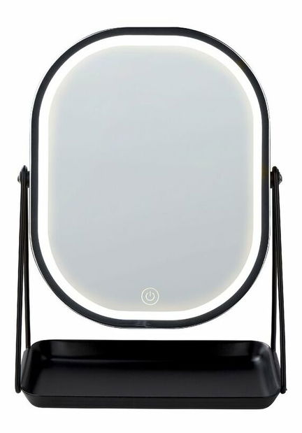 Kosmetické zrcadlo Dinora (stříbrná) (s LED osvětlením)