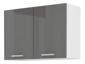 Horní kuchyňská skříňka Saria 80 G 60 (lesk šedý)