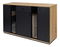 Komoda Saul (černá + dub artisan) (bez osvětlení)