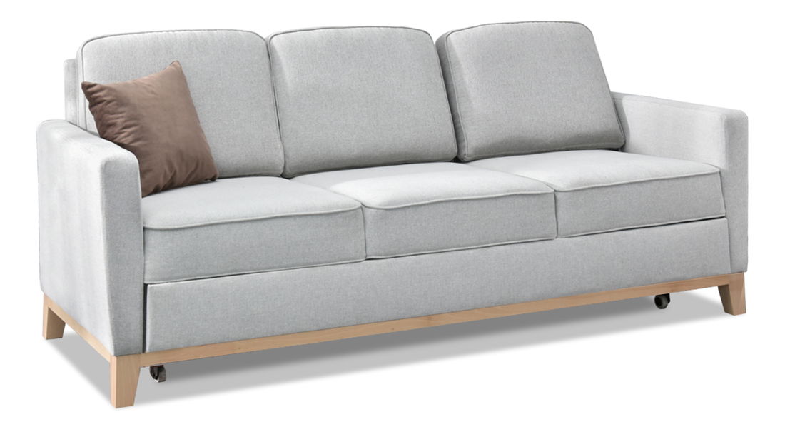 Pohovka dvousedačka Biblioteca (šedá + dub)