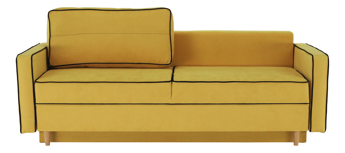 Pohovka trojsedačka Banuga (žlutá + černá)