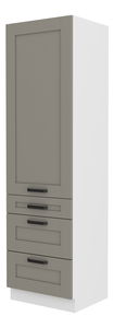Potravinová kuchyňská skříň Lucid 60 DKS 210 3S 1F (claygrey + bílá)