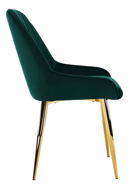 Jídelní židle Soddy (smaragdová + zlatá)