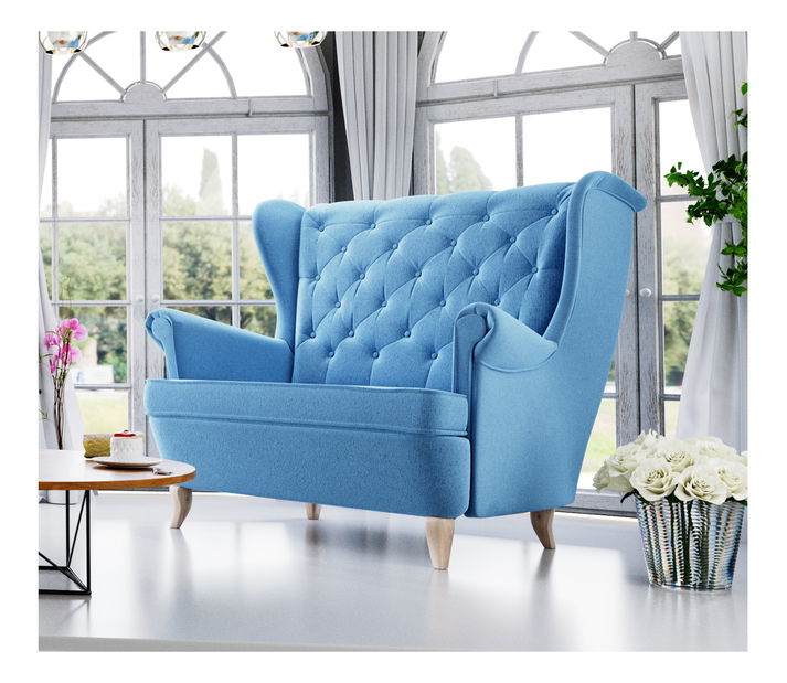 Pohovka dvousedačka Utopie 2 (tyrkysová)