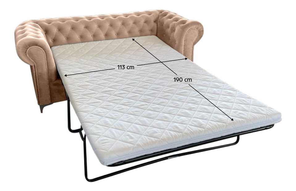 Luxusní rozkládací 2-sed Rikaro (velvet 28) 