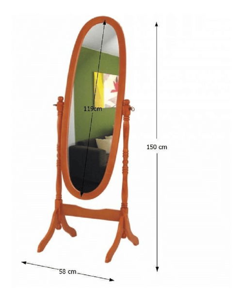 Stojanové zrcadlo Caroline (třešeň) *výprodej