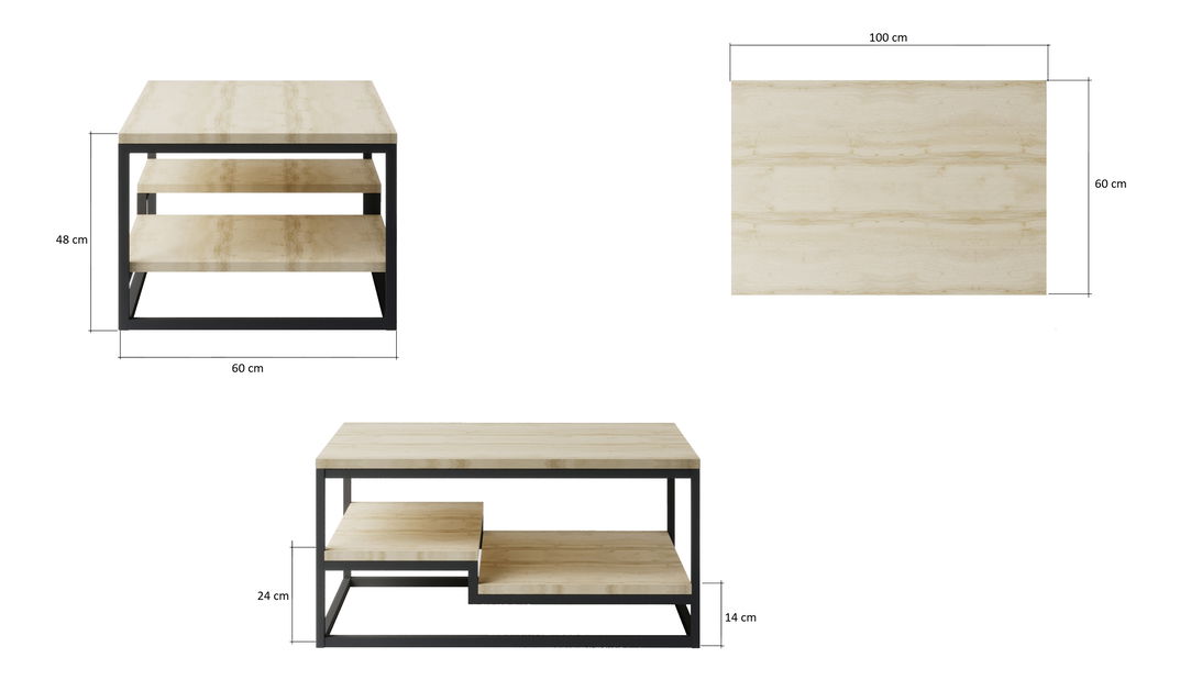 Konferenční stolek Hemus (dub sonoma)