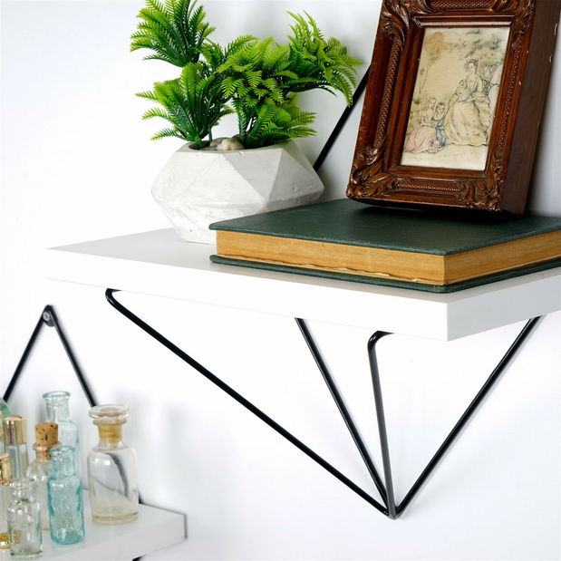 Nástěnná police We 1 (černá)