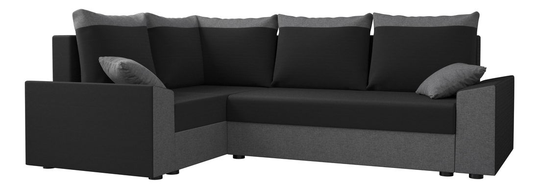 Rohová sedací souprava Paragon Plus (šedá + černá) (L)