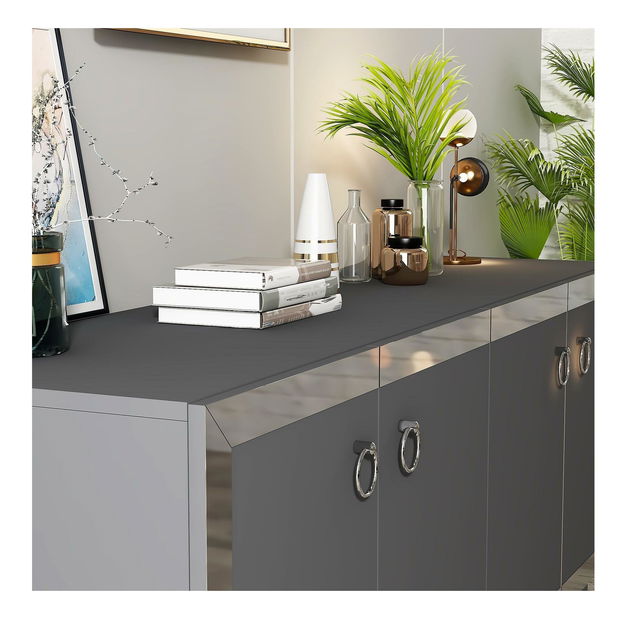 Skříňka Muvuta 1 (antracit + stříbrná)