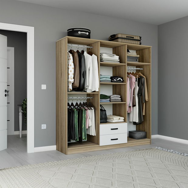 Šatní skříň Yamanji (ořech světlý)