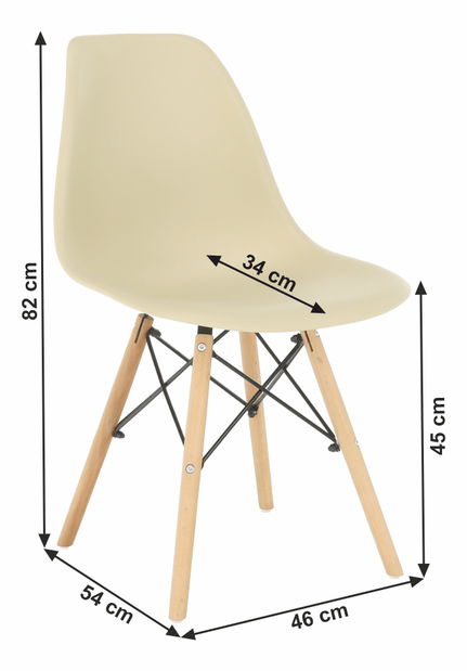 Jídelní židle Cisi 3 (capuccino)