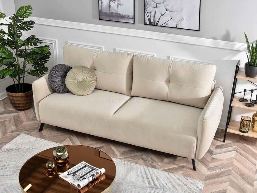 Pohovka dvousedačka Lasciare (béžová + černá)