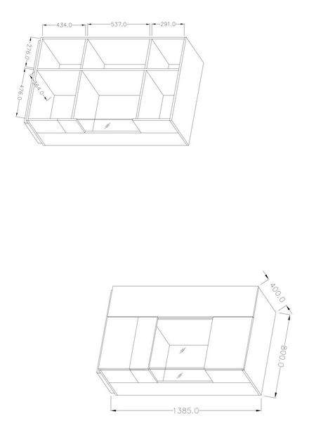 Vitrína Stacey Typ 44 (matera + dub wotan)