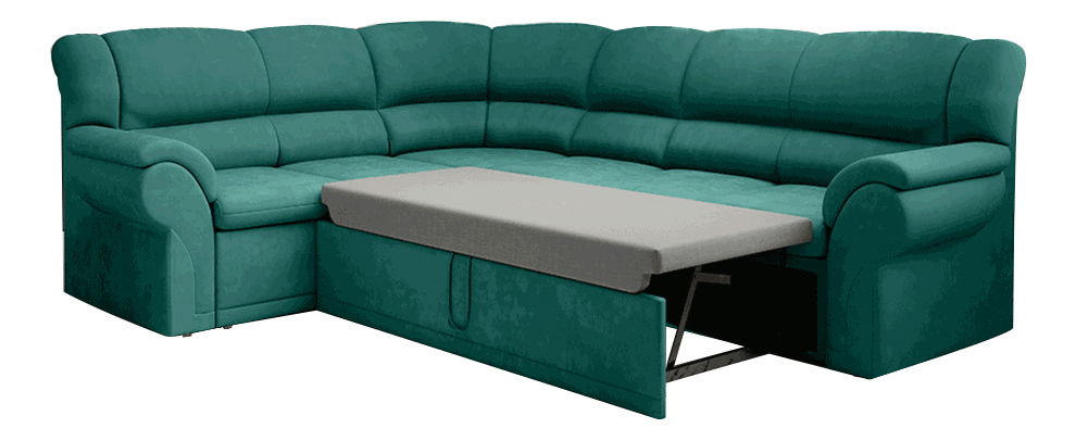 Rohová sedačka Kenfast (smaragdová) (L)