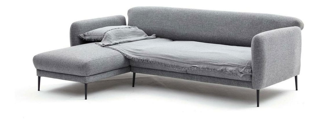 Rohová sedačka Victory (L) (šedá + černá)