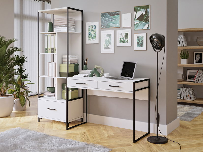 Toaletní stolek Lotos (bílá + černá)