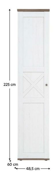 Policová skříň Telegrafo (borovice canyon + dub sonoma truflový)