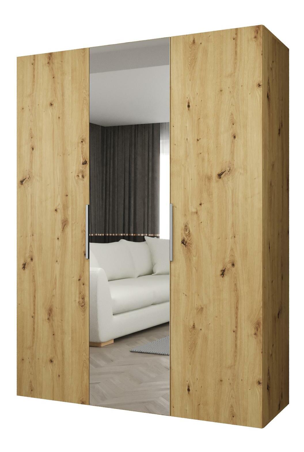 Šatní skříň 150 cm Mirabella 2 (dub artisan + kašmír)