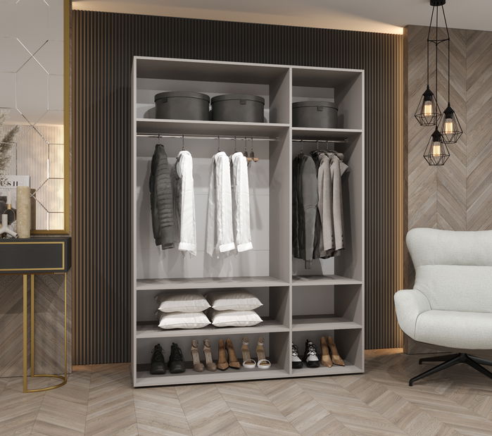 Šatní skříň 150 cm Mirabella 2 (kašmír + kašmír)