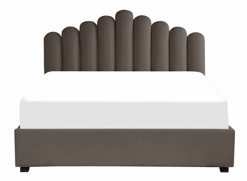 Manželská postel 180 cm Valhala (béžová) (s roštem a úložným prostorem)