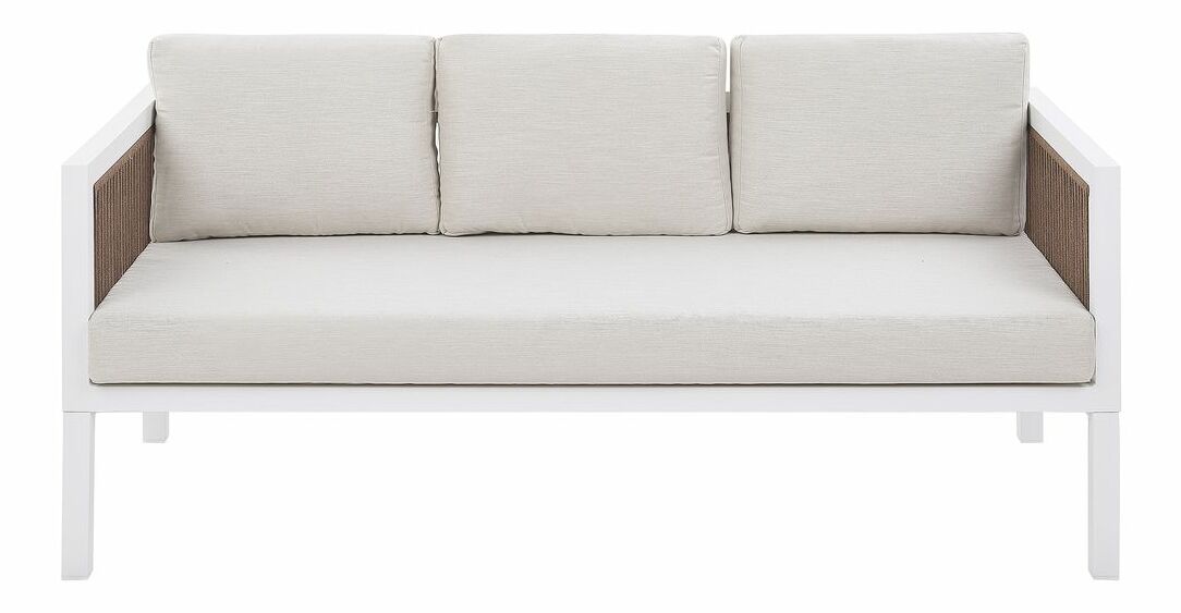 Zahradní set BORO (bílá + hnědá) (pro 5 osob)