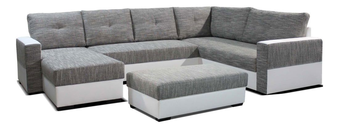 Rohová sedací souprava U Arenna L+2+BL (L) (s taburetem)