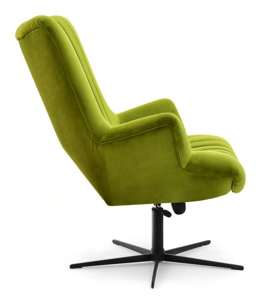 Relaxační křeslo Elesenta (samet + černá)