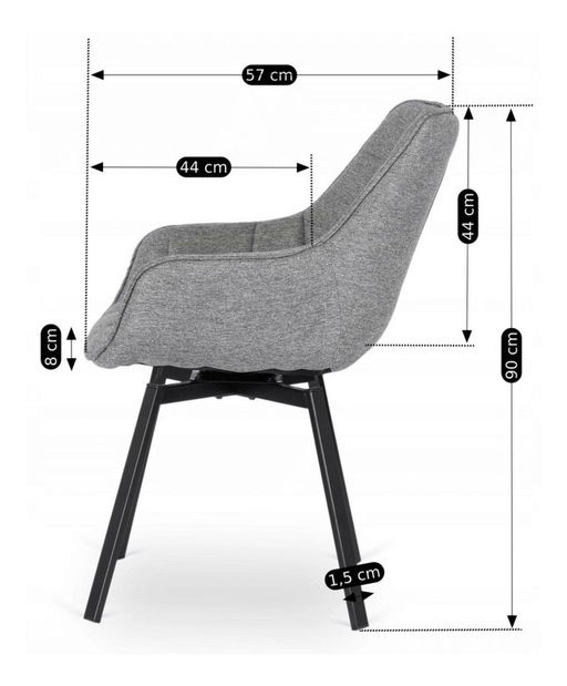 Jídelní židle Lamento 2 (šedá)